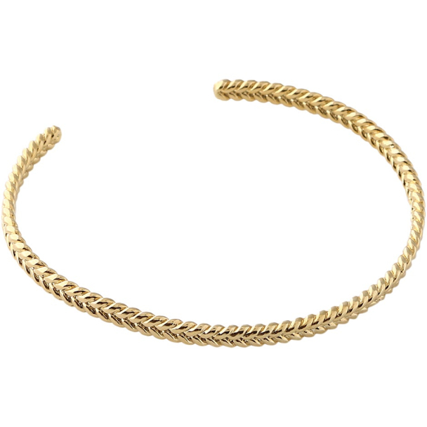 ORELIA Plaited Metal Bangle Bracelet