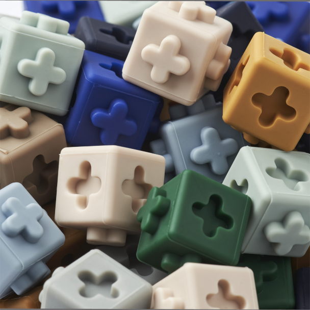 Links Byggeklosser 100-pk - Midnight Navy Multi Mix - Image 2