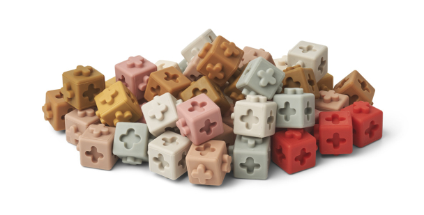 LIEWOOD - LINKS BYGGEKLOSSER 50-PK DUSTY RASPBERRY MULTI MIX - Image 1