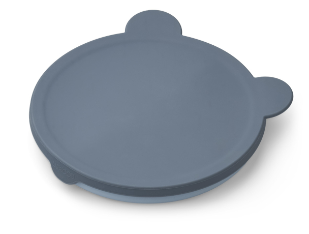Liewood | Frodo Divider Plate Mr Bear - Whale Blue/Sea Blue - Image 2