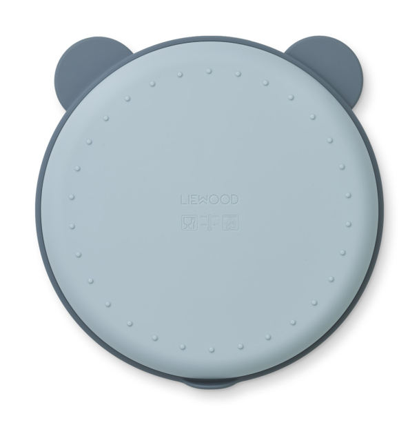 Liewood | Frodo Divider Plate Mr Bear - Whale Blue/Sea Blue - Image 4