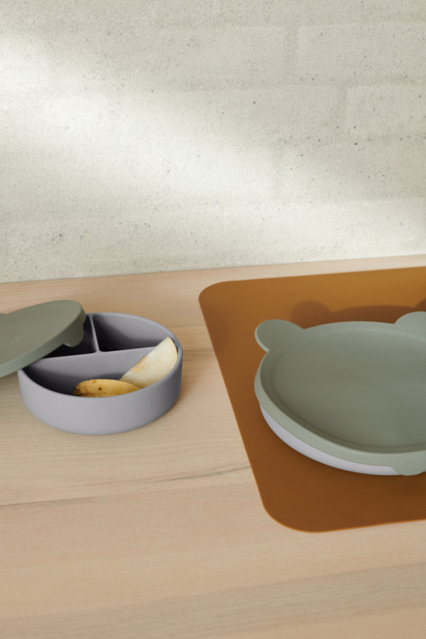 Liewood | Rosie Divider Bowl Mr Bear - Faune Green/Dove Blue - Image 5