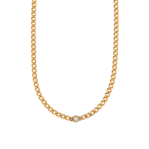 ORELIA Crystal Chain Necklace - Image 1