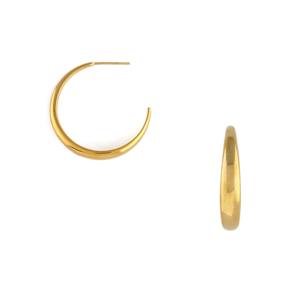 ORELIA Slim Domed Hoops - Image 1