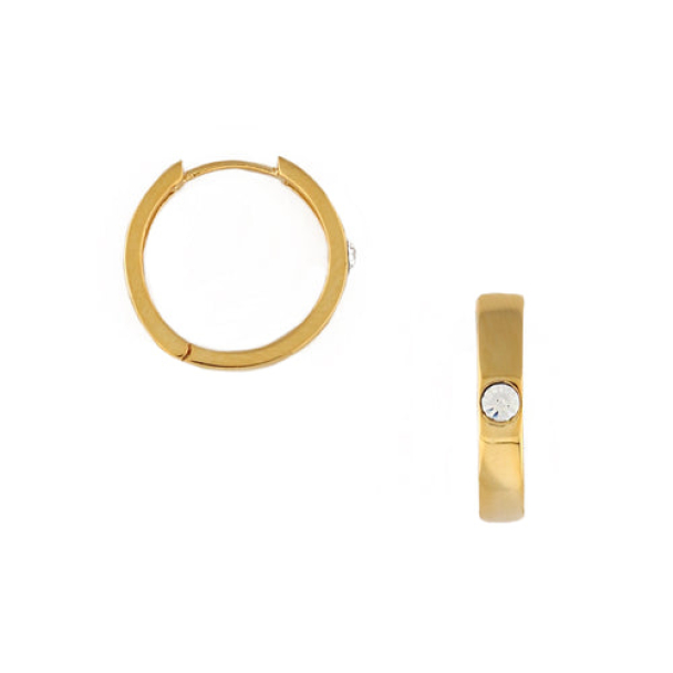ORELIA Crystal Hoops - Image 1