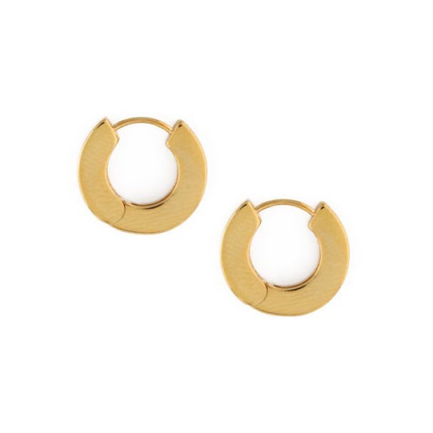 ORELIA Flat Huggie Hoop - Image 1