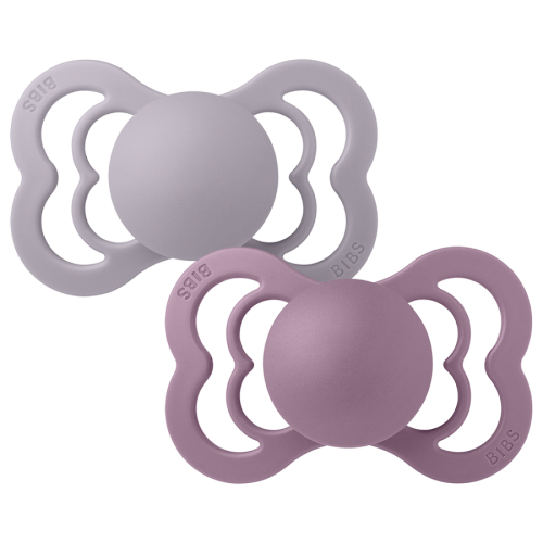 BIBS | Supreme Silikon 2-pk - Fossil Grey/Mauve