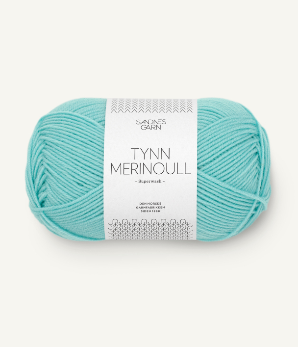 Tynn Merinoull 7213 Blå Turkis - Sandnes Garn - Image 1
