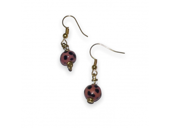 ROUND - PINK DOTS