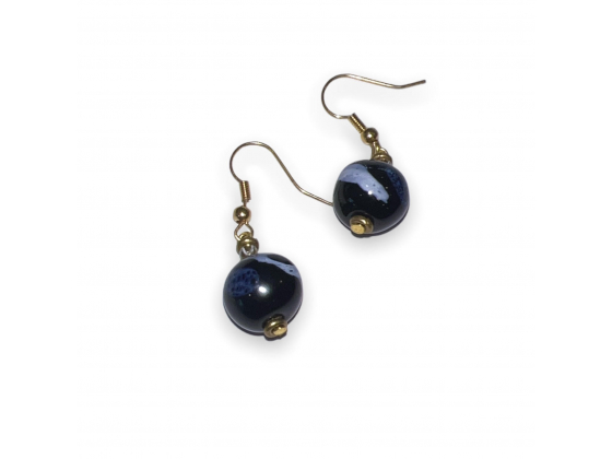 ROUND - DARK BLUE SWIRL