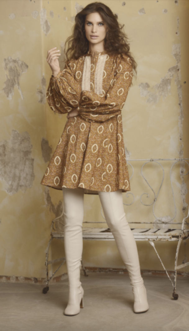 Winter Cotton 50 s Dress -Paisley - Image 2