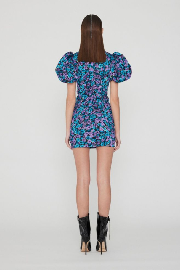 Slinky Jersey Balloon Sleeve Dress Hyacinth - Image 2