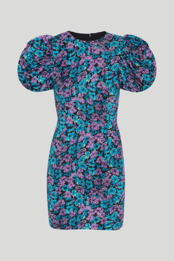 Slinky Jersey Balloon Sleeve Dress Hyacinth - Image 5