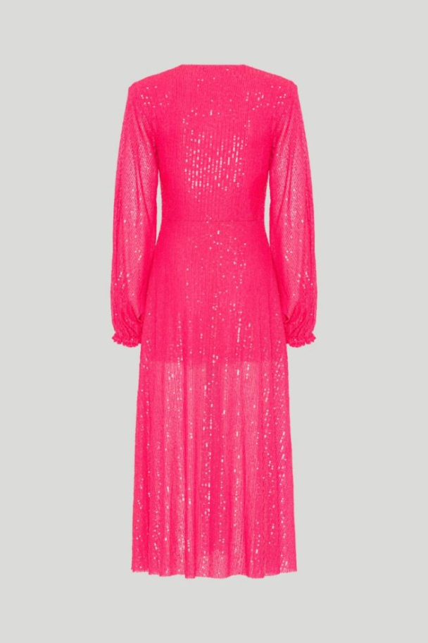 Sequin Long-sleeved Dress Pink - Image 2