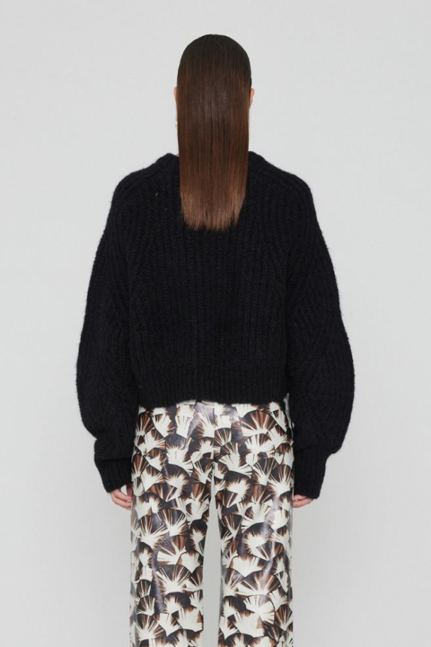 Short Logo Knit Sweat Black   - Image 4