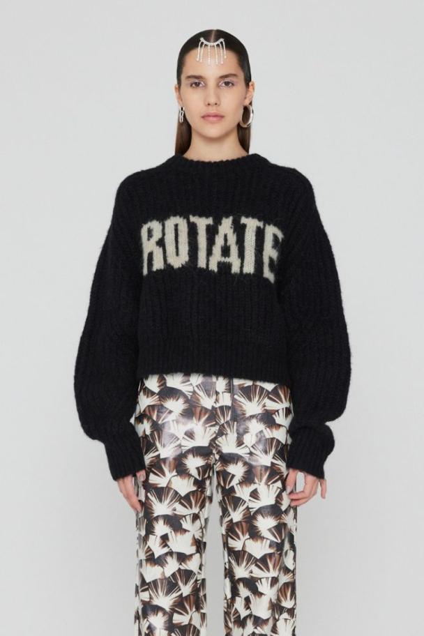 Short Logo Knit Sweat Black   - Image 5