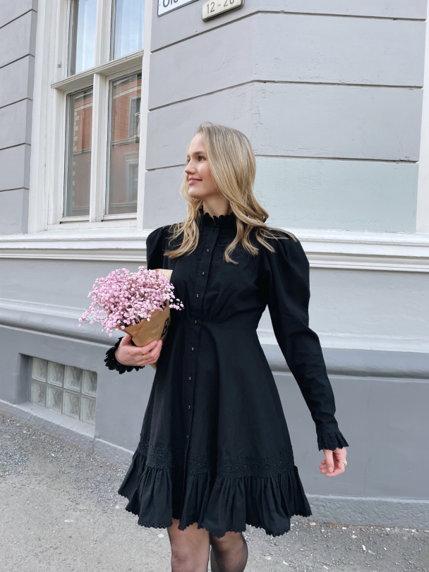 Winter cotton Button Down - Black - Image 3