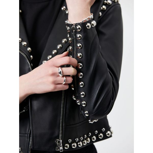 TOUJOURS STUDS LEATHER JACKET