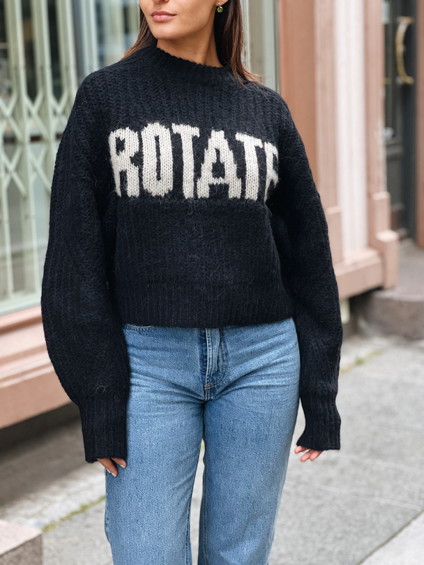 Short Logo Knit Sweat Black   - Image 1