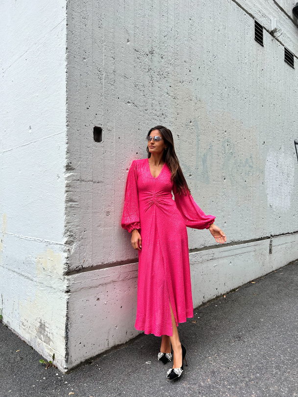 Sequin Long-sleeved Dress Pink - Image 7