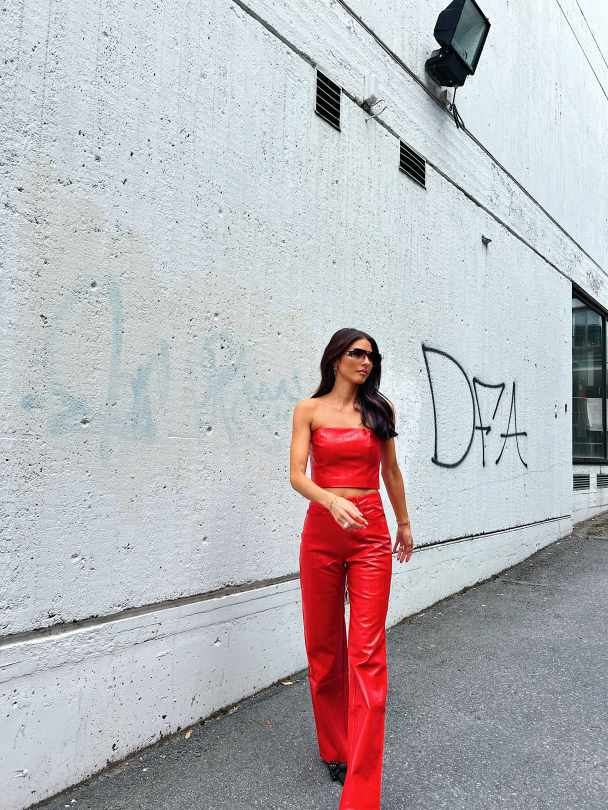 Straight Leg Pants Red  - Image 3