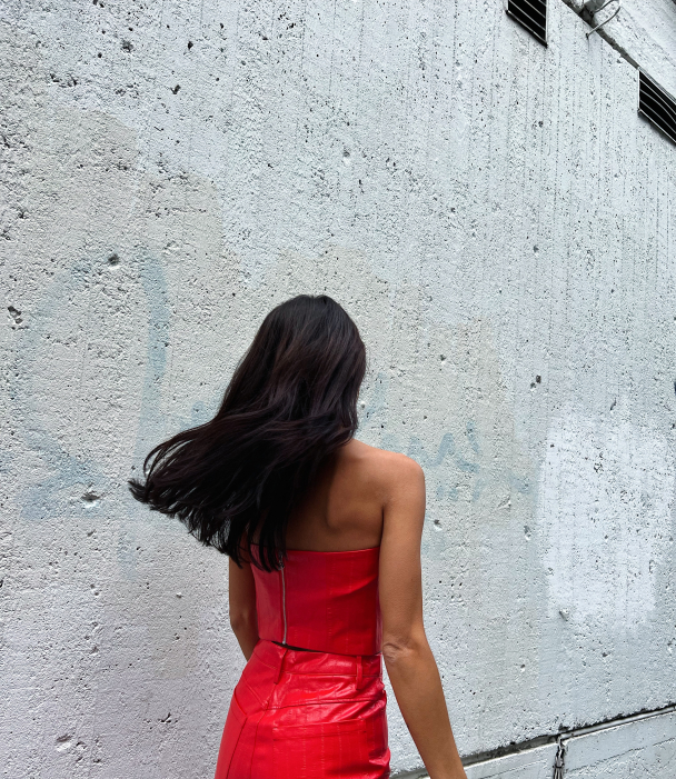 Tube Top Pu Red  - Image 3