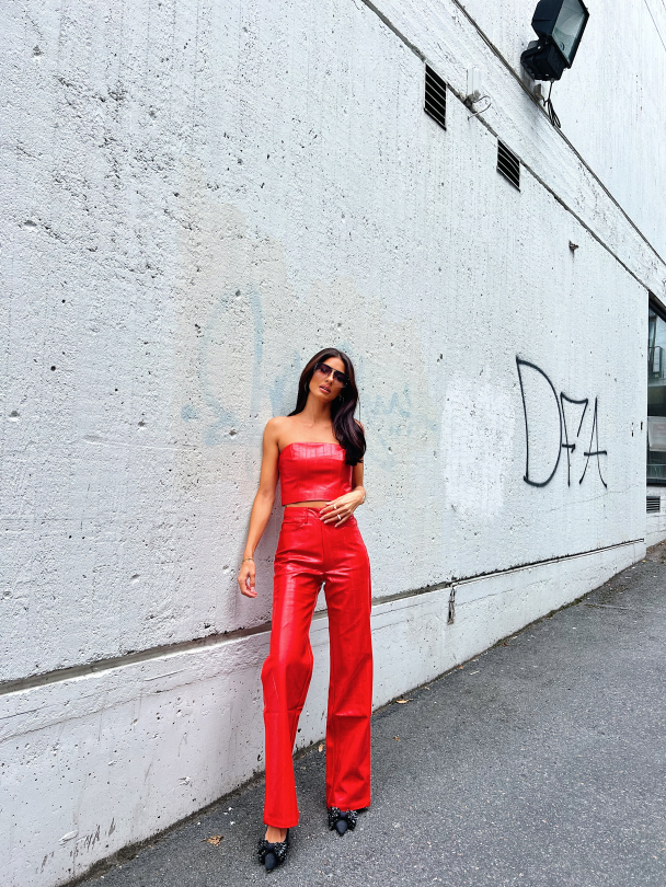 Straight Leg Pants Red  - Image 5