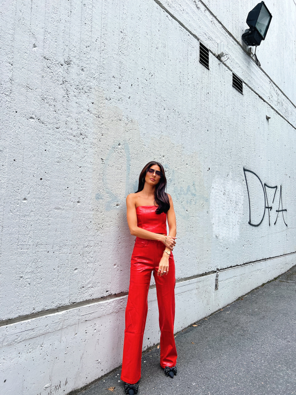Straight Leg Pants Red  - Image 6