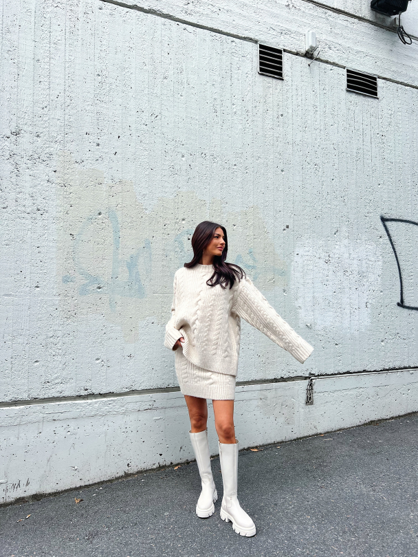 Skirt Cable Knit Pristine White  - Image 5
