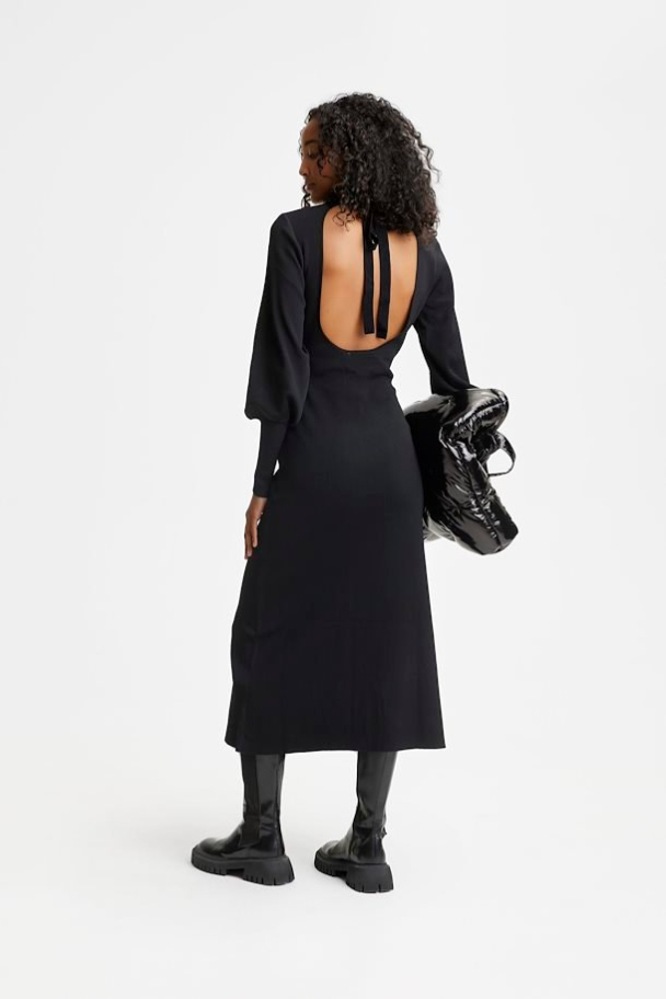 Mona Long Dress - Black - Image 4