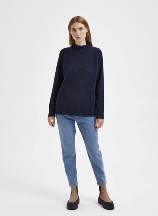 Lulu Knit High Neck - Dark Sapphire - Image 2