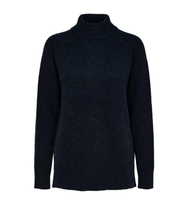 Lulu Knit High Neck - Dark Sapphire - Image 3