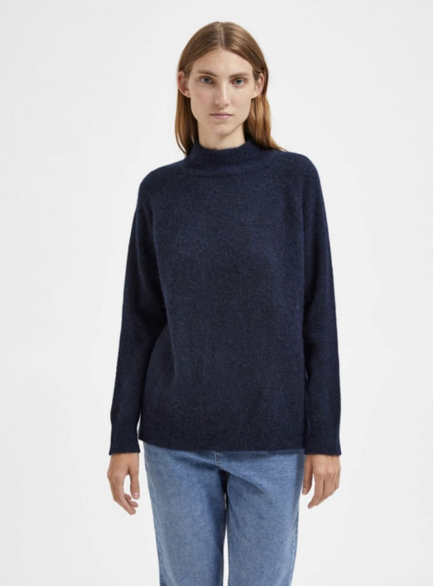 Lulu Knit High Neck - Dark Sapphire - Image 4