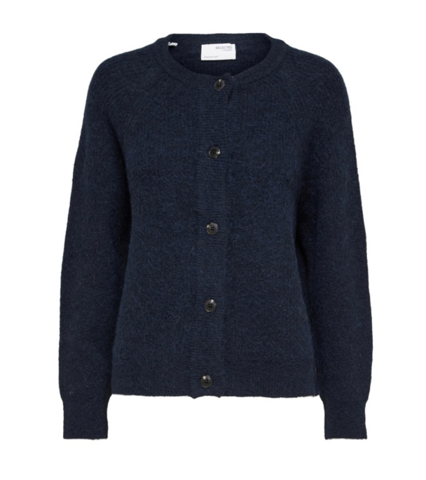 Lulu Knit Short Cardigan - Dark Sapphire - Image 2