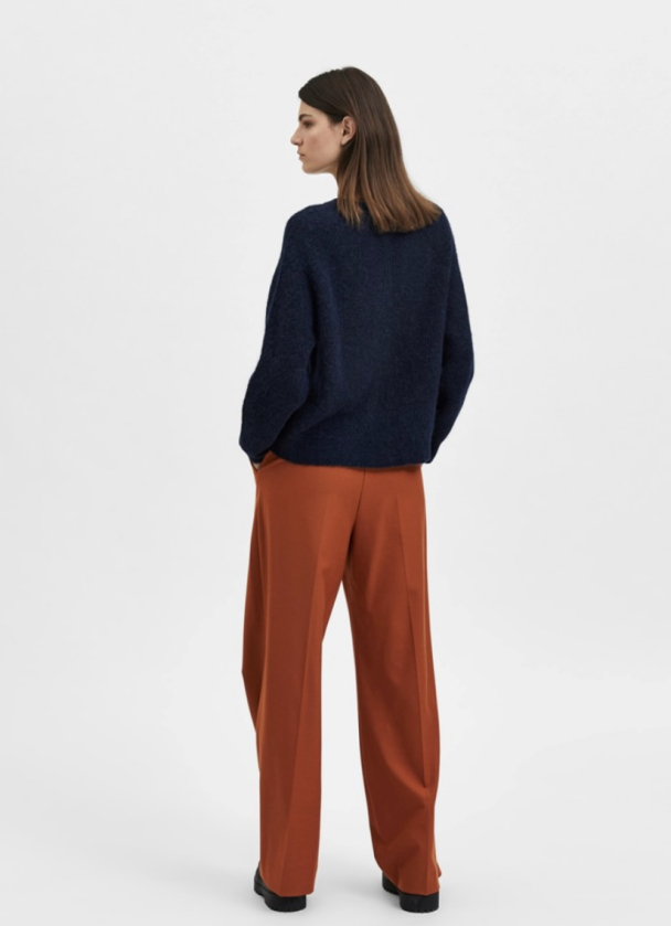 Lulu Knit Short Cardigan - Dark Sapphire - Image 3