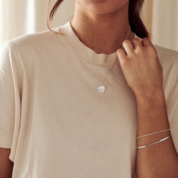 ORELIA Satellite & Flat Curb Chain Bracelet - Image 3