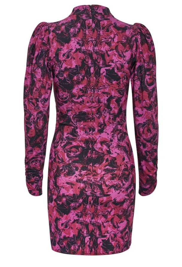 Rava Slim Dress - Pink Art - Image 2