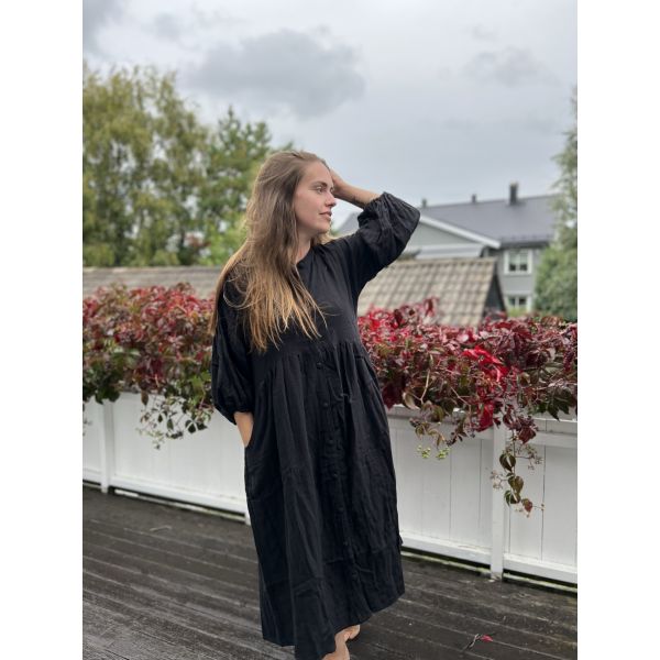 BCKAREN LONG DRESS - SORT