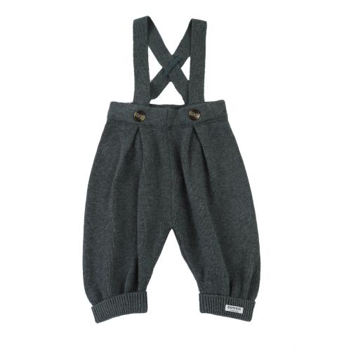 DONSJE - LOURENCE TROUSERS DARK GREY MELANGE