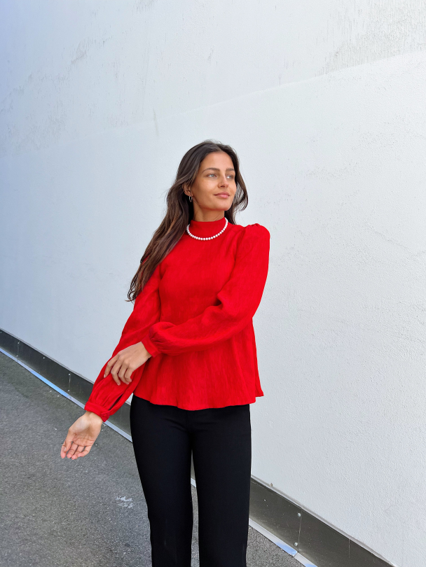 Madina Top - True Red  - Image 3