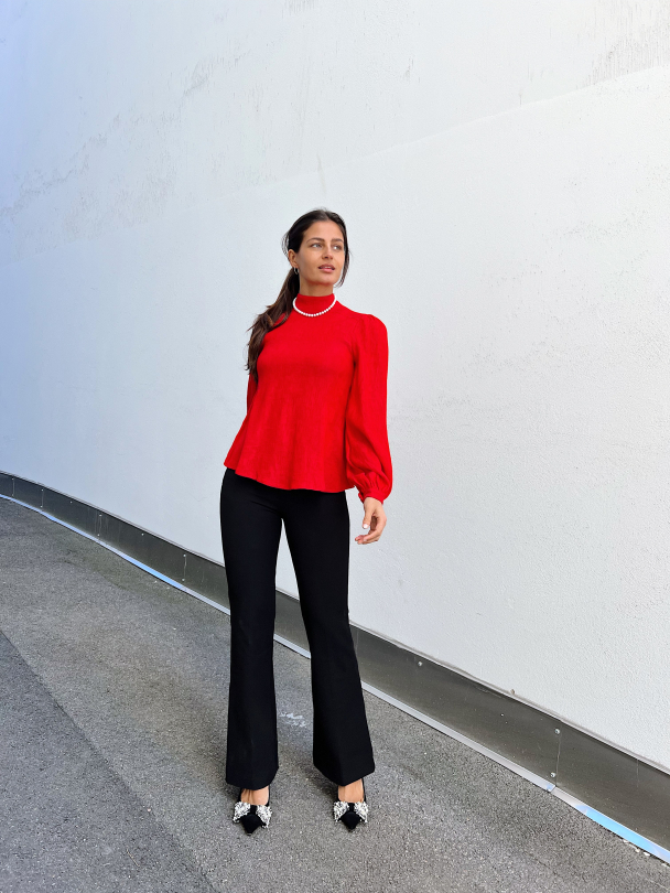 Madina Top - True Red  - Image 4