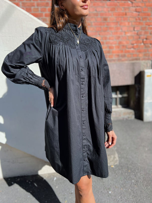 Rivas Shirt Dress - Black  - Image 3