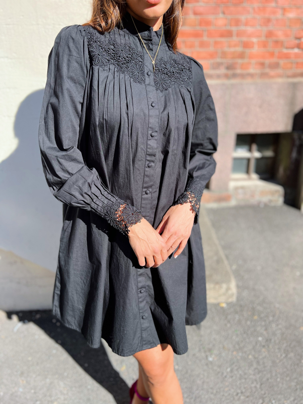 Rivas Shirt Dress - Black  - Image 1
