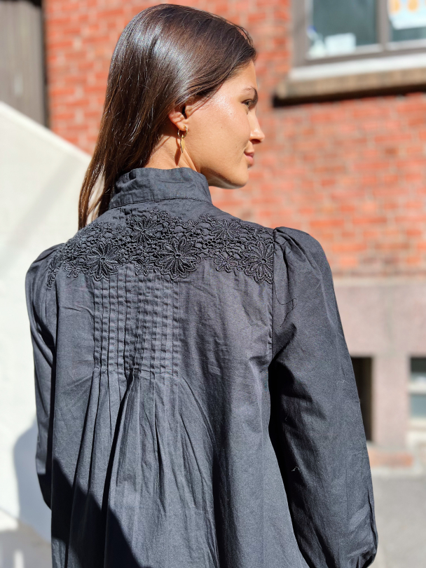 Rivas Shirt Dress - Black  - Image 4