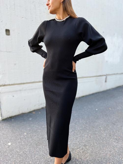 Mona Long Dress - Black