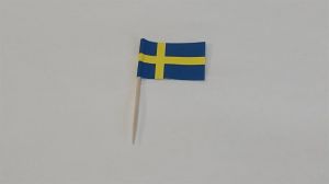 Svensk flagg med trepinne