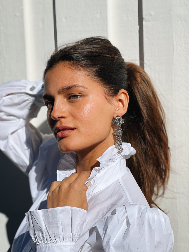 Ziva Earrings - Silver Cloud  - Image 2
