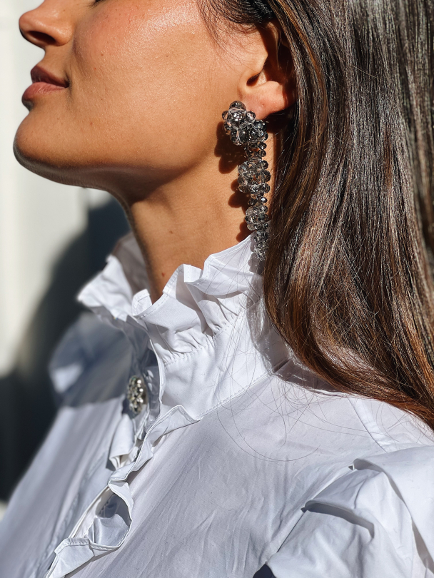 Ziva Earrings - Silver Cloud  - Image 4