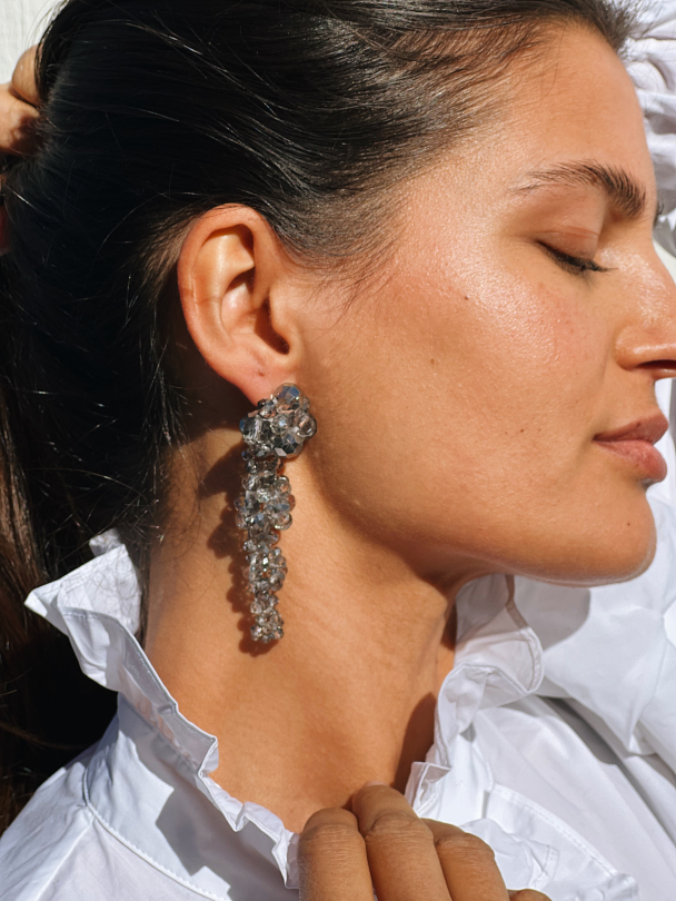 Ziva Earrings - Silver Cloud  - Image 1