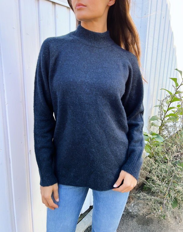 Lulu Knit High Neck - Dark Sapphire - Image 1